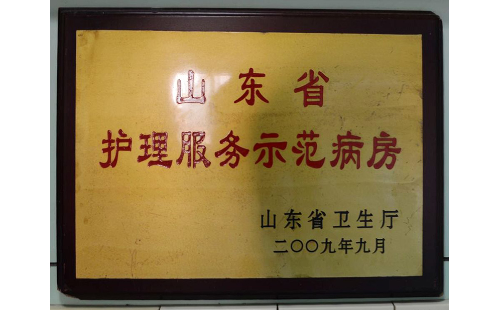 血液科被评为山东省护理服务示范病房